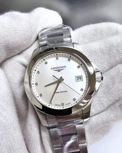 Longines Conquest 34MM MOP With Diamonds Women's Watch L33774876 / L3.377.4.87.6 - Picture 1 of 3