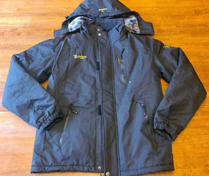 TBY Men's Outdoor Coat Black Size Small New Hooded faux fur interior Black/Dark - Bild 1 von 4