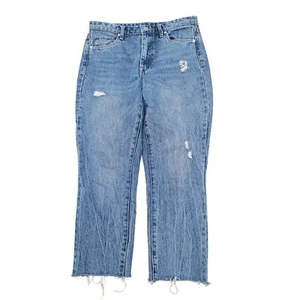 Blank NYC The Madison Crop High Rise Raw Hem Medium Wash Size 27 - Picture 1 of 8