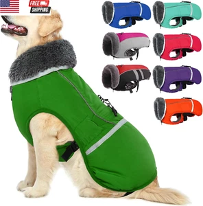 Warm Dog Coat Reflective Dog Jacket, Waterproof Dog Winter Coat Turtleneck Dog C - Picture 1 of 7