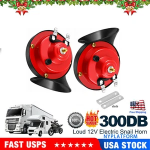 2Pack 12V High Low Tone Universal Fit Super Loud Car Horn - Picture 1 of 10