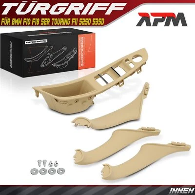 4x Door Handle Interior Beige For BMW F10 F18 5 Series Touring F11 525d 535d - Image 1 of 4
