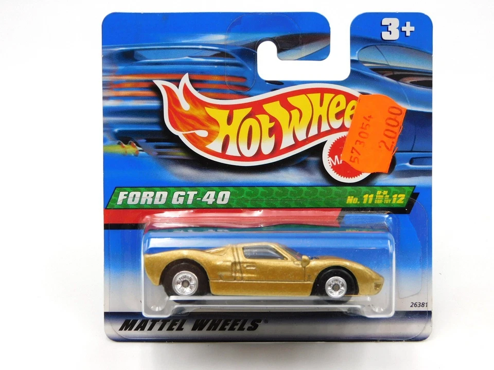 Hot Wheels Ford GT-40 Treasure Hunt 26381 die cast Thailand short card 11/2000 - Immagine 1 di 4