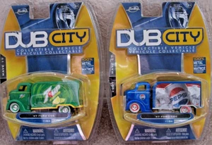 JADA DUB CITY COLLECTIBLE VEHICLE '47 FORD COE 7UP #183 PEPSI #184 LOT FREE SHIP - Picture 1 of 5