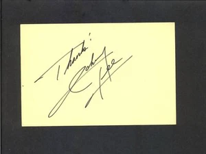 Johnny Lee - Tarjeta de índice autógrafa firmada - Cantante country western - Imagen 1 de 2