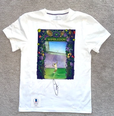 CAMISETA FIRMADA POR CARLOS ALCARAZ WIMBLEDON 2023 US OPEN FRANCH 2024 OLIMPICS BAS Foto 1 de 4