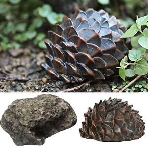 Outdoor Key Hider Resin Simulation Stone Key Box Garden Decorative Key Holder - Picture 1 of 14