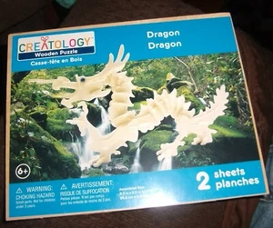 Small Wooden Dragon 3D Puzzle by Creatology Ages 6+ NEW 3 dimensional 3-D - Picture 1 of 1