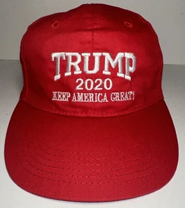 Trump 2020 Keep America Great Campaign Cap Hat Embroidered Hook Loop Closure - Picture 1 of 10
