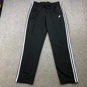 Adidas Sweatpants Mens XL Black White Straight Workout Gym Casual Spell Out* - Picture 1 of 11