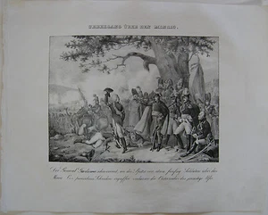 Napoleon Transition Mincio Italia Orig Lithograph 1832 Napoleonic Wars - Picture 1 of 1