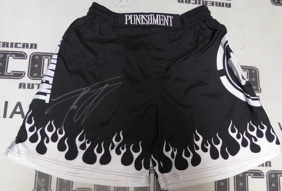 Pantalones Cortos de Lucha Bellator MMA 131 Firmados por Tito Ortiz Certificado de Autenticidad PSA/DNA UFC 73 Trunks Auto'd Foto 1 de 4