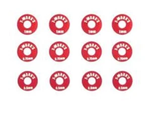 Juego de cuñas de rueda de aluminio Tworks TA-030R 0,5 / 0,75 / 1 mm - rojo - Imagen 1 de 1