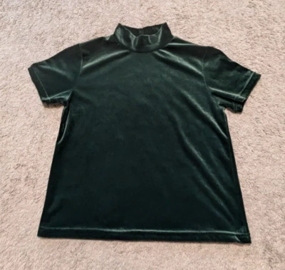 Camisa De Colección Jason Maxwell Terciopelo Para Mujer Talla L Verde Esmeralda Terciopelo Cachicho Hada Foto 1 de 4