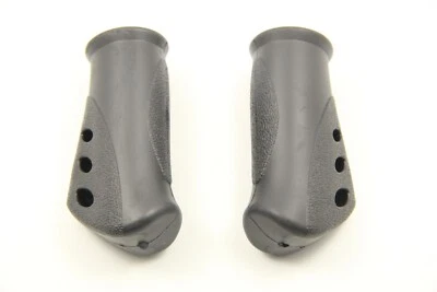 Short Handlebar Grips Shifter Grips Bicycle Bike Rubber Black - Image 1 of 3