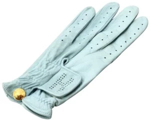 Hermès Sky Blue Leather Golf Driving Glove Size 7 861924 - Picture 1 of 12