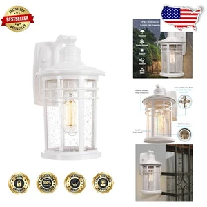 Elegant Seeded Glass Outdoor Sconces for Instant Yard and Garage Style Upgrade - Picture 1 of 11