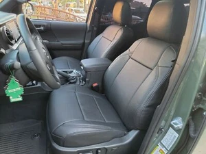 2020-2023 Toyota Tacoma PVC Clazzio Front Leatherette Tailored Seat Covers - Picture 1 of 3