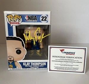 Klay Thompson Signed Autographed Golden State Warriors Funko Pop NBA Fanatics QR - Picture 1 of 9