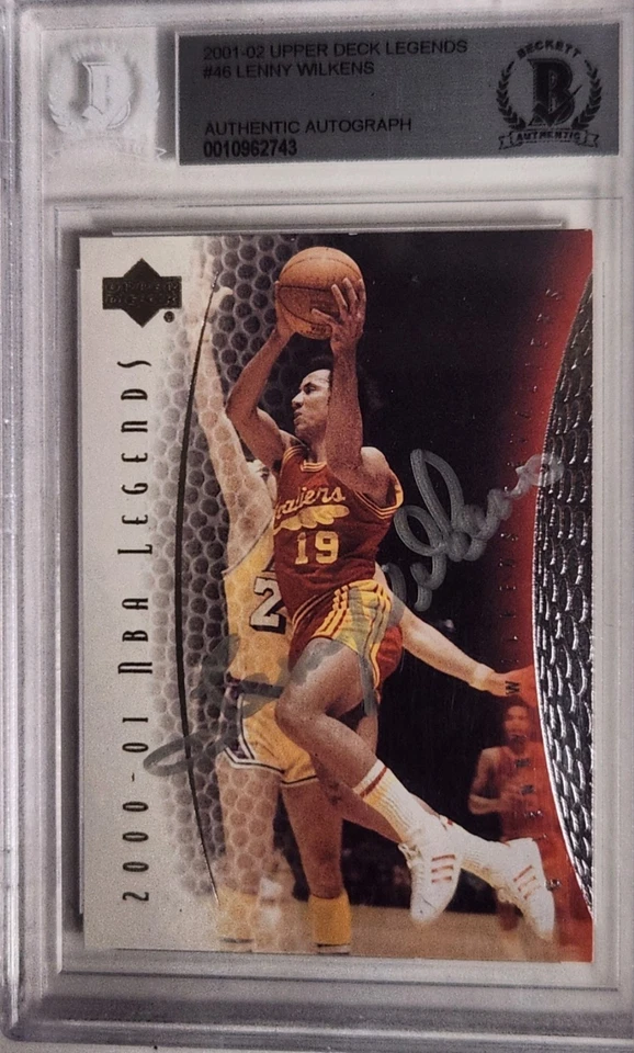 Autographed NBA HOF Lenny Wilkins Beckett Authenticated Card Recently Deceased - Image 1 of 1