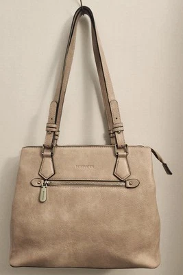 Дамская сумка Bostanten новый румяна бежевый искусственной кожи 11 дюймов чистый и модный - Изображение 1 из 4