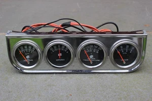Accesorio vintage debajo del tablero amplificador de presión de aceite temperatura del agua medidor de vacío carcasa - Imagen 1 de 4
