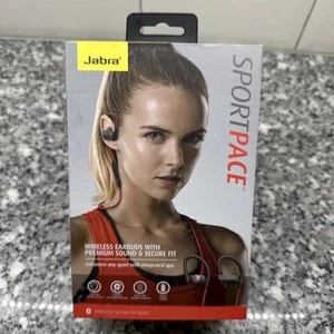 Jabra Sport Pace Wireless Bluetooth Earbuds with Microphone - Black and Red - Picture 1 of 3