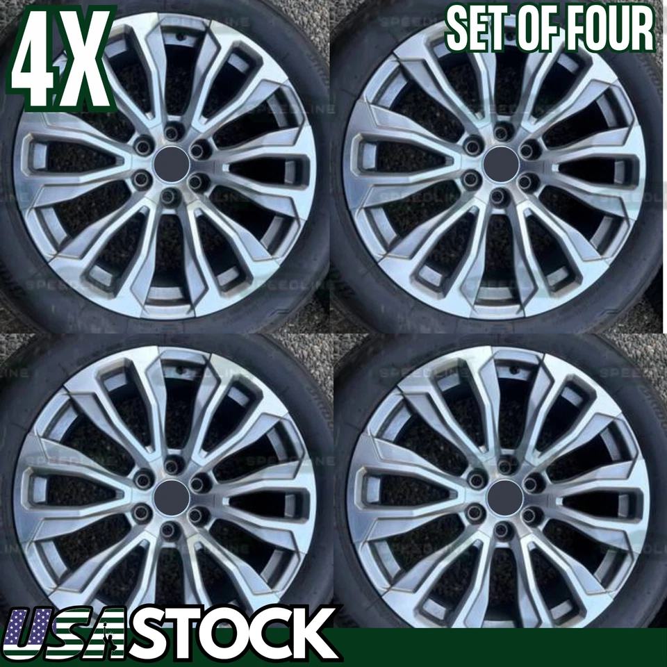 4PC New 22" Wheel Rim 2021-2024 For GMC Yukon XL Denali Sierra 1500 + 80% Tires Foto 1 de 1
