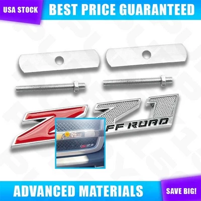 3D Red Grille Emblem For Silverado Tahoe Colorado Suburban Z71 Front Grill Badge Foto 1 de 4