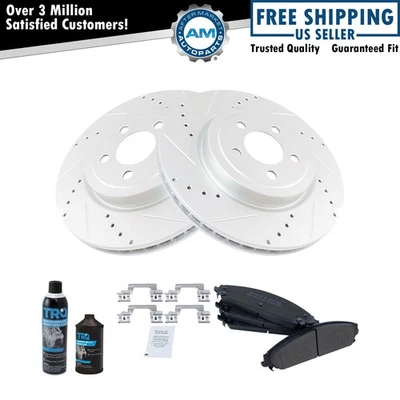 Kit de rotor de freno delantero de rendimiento y pastillas metálicas con productos químicos Foto 1 de 4