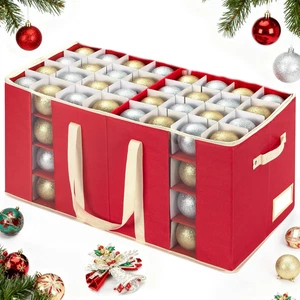 Weihnachtsschmuck Aufbewahrungsbox mit verstellbaren Trennwänden, Weihnachtsschmuck Orga - Bild 1 von 4