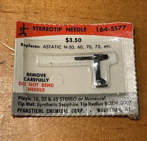 PFANSTIEHL NEEDLE 164-SS77, ASTATIC N-50, N-60, N-70, N-72  NEW OLD STOCK Sealed - Picture 1 of 6