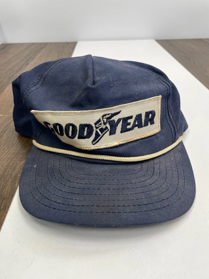 复古 Good-Year Patch 蓝色棒球帽美国制造 K-Products Racing — 第 1/4 张图片
