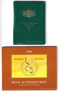 Australia.. 1982 Games & 1986 Peace -  RAM Uncirculated MINT SETS..   (2) - Picture 1 of 2