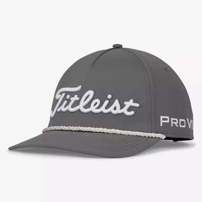 Nuevo sombrero de golf Titleist Tour cuerda blanco carbón Pro V1 y logotipo FJ Foto 1 de 2
