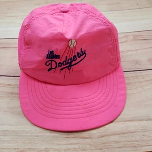 Vintage Los Angeles Dodgers Mütze Cap Snap Back Herren Neon Pink MLB Baseball 90s - Bild 1 von 10