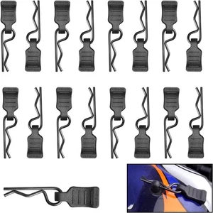 HobbyPark 50pcs Universal 1/16 1/18 SCX24 RC 1.0mm Rod Black Clips and Tabs  - Picture 1 of 6
