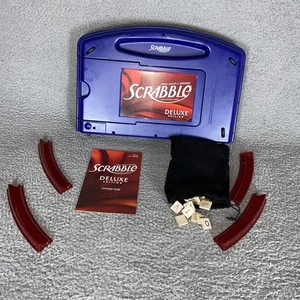 Scrabble Deluxe Edition Wheels Rotating Turntable Board Travel Case Complete EUC - Picture 1 of 3
