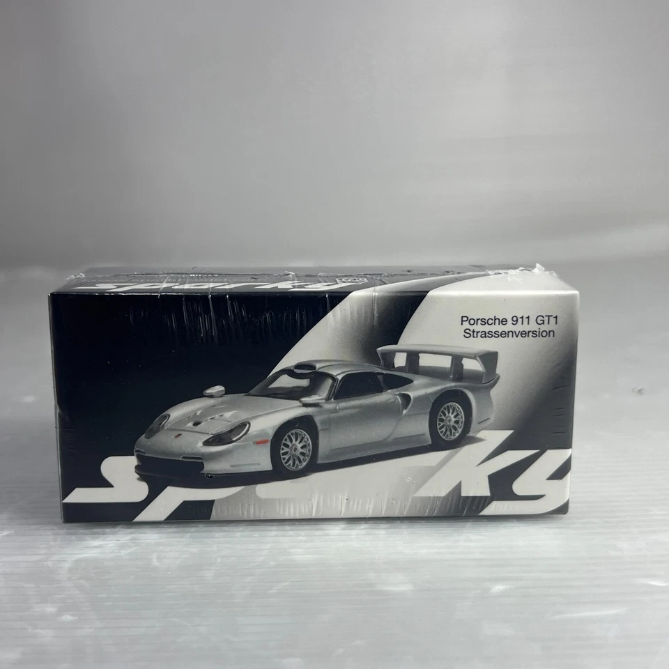 1/64 TINY X Sparky Spark Porsche 911 GT1 Strassen version Silver YO64020 - Image 1 of 1
