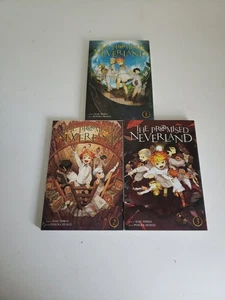 The Promised Neverland Manga Set Volumes 1-3 English 3 Books Bs - Picture 1 of 11
