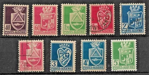 (23) ALGERIA - 1942-43 ARMS. SCOTT 138-146. MIXED MINT AND UISED - Foto 1 di 1