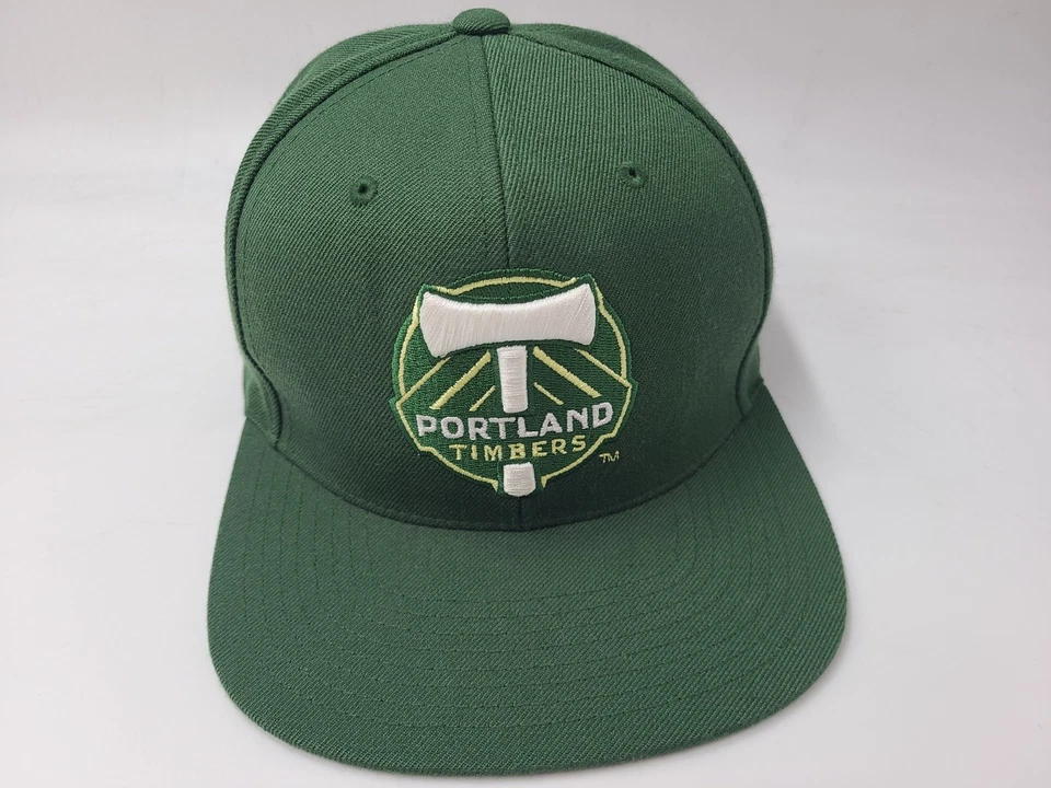 Portland Timbers Mitchell & Ness Snapback Hat Cap Wool Blend MLS Soccer Green - Image 1 of 4