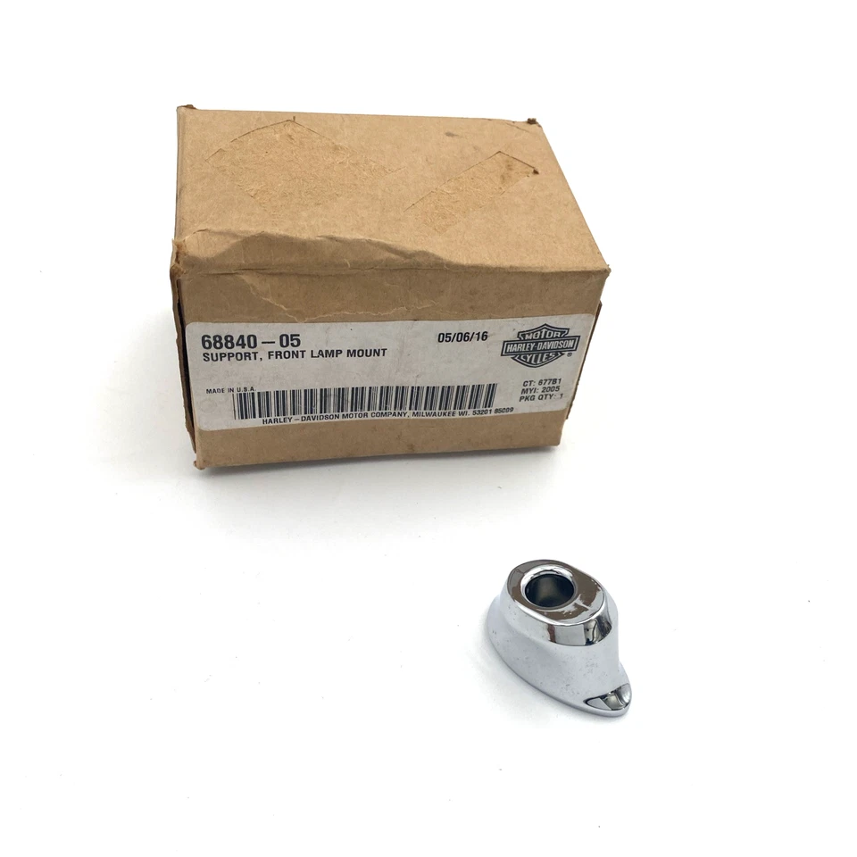 oem Harley 68840-05 Chrome Front Turn Signal Mount Standoff 05-17 Softail Deluxe - Image 1 of 4