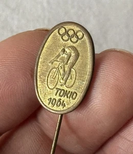 RADFAHREN Vintage Messing Dutch Souvenir 1964 Tokio Tokio Olympiade Pin Anstecker #80 - Bild 1 von 6