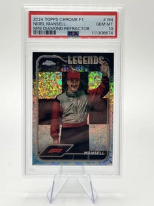 2024 Topps Chrome  F1 Legends Nigel Mansell #194 Mini-Diamond Refractor /299 - Picture 1 of 3
