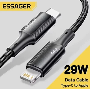USB-C auf Apple Kabel 1/2/3m Schnellladekabel iPhone 14 13 12 11 X XS iPad - Photo 1 sur 7