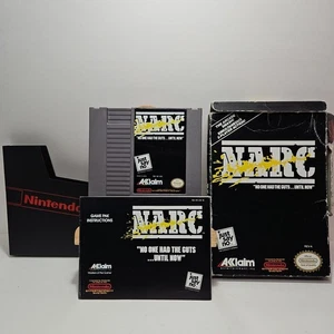 NARC Acclaim 1990 Nintendo NES Game With Box And Manual Cleaned & Tested Works! - Picture 1 of 14