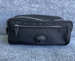 Versace Medusa rechteckig Reißverschluss oben Reise Make-up Kosmetik Beuteltasche Tasche Etui. - Bild 1 von 14