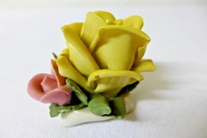 Antike Porzellanfigur, Rosen, Sandizell, gelb, rosé, wunderschön, Sammlerstück - Bild 1 von 6