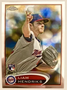 2012 Topps Chrome #154 LIAM HENDRIKS Rookie Card RC Minnesota Twins All-Star - Foto 1 di 2